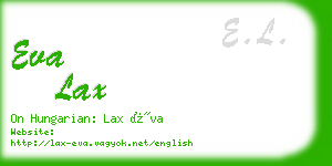 eva lax business card